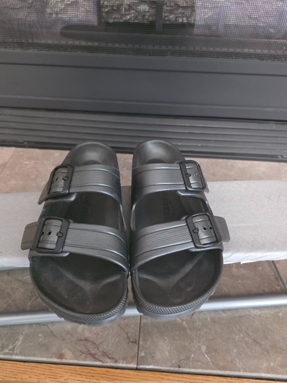 Aerothotic Arcus EVA Sandals Women’s Size 7 Black Double Strap Comfort Slides